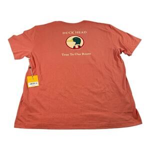 Duck Head T-Shirt Mens XL Apricot Brandy “True To Our Roots” Graphic Tee NWT